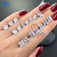 Diamant VVS créé en laboratoire, taille brillant rond, couleurs rose, jaune, rouge, bleu, violet, gris, noir, vert, pierre de moissanite en vrac