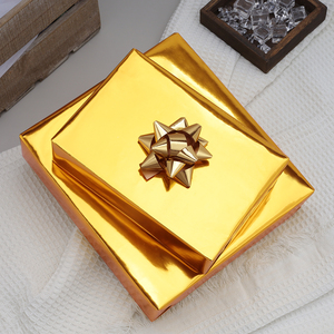 New Glossy Pure Gold Coated <b>Paper</b> Single-sided Resin Coating Wrapping <b>Paper</b> Luxury Gift Decoration Packaging <b>Paper</b> - Product Image 1