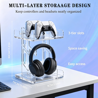 Support de Contrôleur Personnalisé en Gros à 3 Niveaux Universel pour Casque et Écouteurs, Présentoir en Acrylique pour Manettes