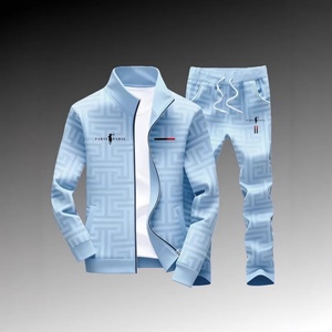 Completo Casual Autunnale <span class=keywords><strong>da</strong></span> <span class=keywords><strong>Uomo</strong></span> con Giacca e <span class=keywords><strong>Pantaloni</strong></span> con Zip, Stampa Digitale, 95% Poliestere 5% Spandex, Bestseller - Product Image 3