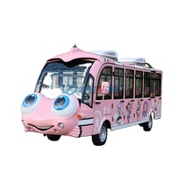 Mini-bus touristique électrique de luxe rose, modèle Clown Fish, 17 passagers, entièrement fermé, neuf, fabriqué en Chine
