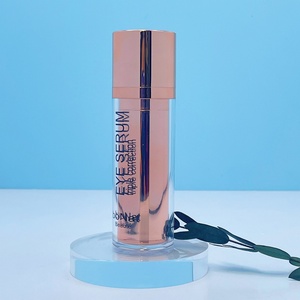 Custom Luxury Rose Gold Double Wall Cosmetics Cream Serum Rotary Airless Lotion <b>Pump</b> <b>Bottle</b> Refillable 15 30 50ml - Product Image 1