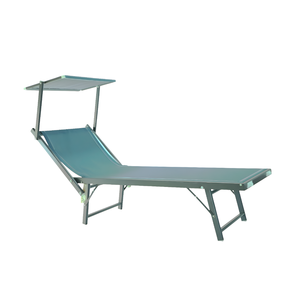 Cuna plegable de aluminio y textilene, azul polka - Product Image 1