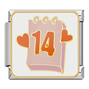 2025 breloques nouveau couple à la mode tu me manques coeur en acier inoxydable charme italien amour série bracelet DJ1362 - Product Image 3