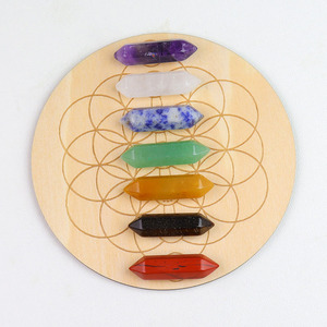 Plaque <span class=keywords><strong>de</strong></span> grille <span class=keywords><strong>de</strong></span> guérison Reiki Chakra en cristal en bois, panneau <span class=keywords><strong>de</strong></span> symboles <span class=keywords><strong>de</strong></span> cristaux <span class=keywords><strong>de</strong></span> géométrie sacrée <span class=keywords><strong>de</strong></span> <span class=keywords><strong>solides</strong></span> platoniques - Product Image 4