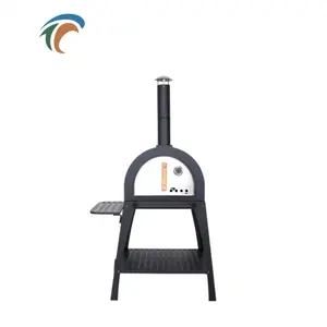 Black Long Chimney Gozney Dome Wood Pizza Oven With Charcoal Grill