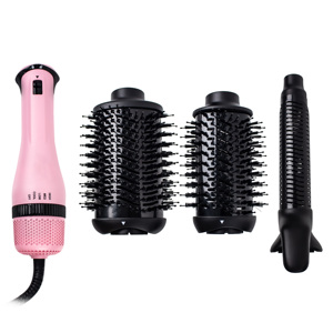 Etiqueta privada 3 en 1 profesional iónico intercambiable un paso aire caliente rizos voluminizador secador de pelo cepillo - Product Image 2