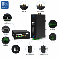 Gateway Industrial IoT para Riel DIN, Convertidor de Protocolos, RS485 Modbus RTU TCP MQTT JSON para Adquisición de Datos PLC