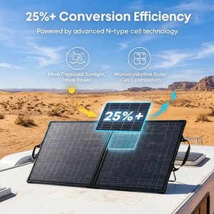 Panneau solaire portable Anker SOLIX PS200 200W, efficacité 25%, homologué CE, MC4 pour station d'alimentation - Product Image 2