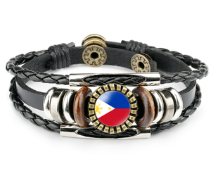 Filipinler bayrağı Vintage asya ulusal bayrak desen bilezik Retro türkiye japonya güney kore promosyonlar için bilekliği - Product Image 1