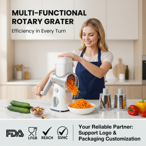 <span class=keywords><strong>Grattugia</strong></span> Rotante da Tavolo a Tamburo per Verdure <span class=keywords><strong>Frutta</strong></span> Formaggio Patate Carote Cetrioli Utensili da Cucina - Product Image 1