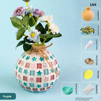 Dropshipping Gift Dropshipping Gift Handmade Diy Material Package Vase en bois Mosaïque Vase Jouets éducatifs Ornements de bureau