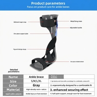 Orthèse de cheville et de pied légère et réglable pour le pied tombant, idéale pour la récupération post-AVC, compatible avec les chaussures, attelle de soutien pour la marche
