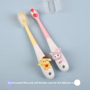 Cepillo de dientes con dibujos animados para niños, cerdas suaves de plástico para bebés de 3 a 12 años, cuidado de protección dental con cabezal pequeño ultrafino - Product Image 1