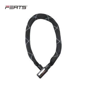 FERTS – serrure de vélo à chaîne épaisse en acier de 6mm, couverture réfléchissante <span class=keywords><strong>souple</strong></span> et solide, <span class=keywords><strong>antivol</strong></span> - Product Image 2