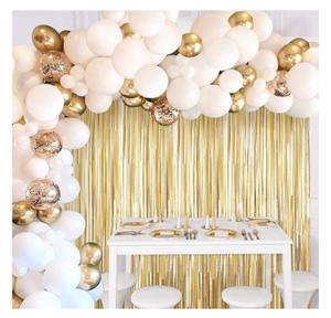 Couronne de ballons en platine Rideaux en <span class=keywords><strong>fil</strong></span> d'or Or blanc Fête d'anniversaire de mariage Anniversaire - Product Image 1