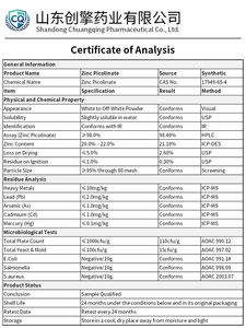 Poudre minérale soluble dans l'eau <span class=keywords><strong>de</strong></span> picolinate <span class=keywords><strong>de</strong></span> <span class=keywords><strong>zinc</strong></span>, qualité supérieure, ingrédient nutraceutique, fortification des boissons, approvisionnement en vrac pour l'exportation - Product Image 2