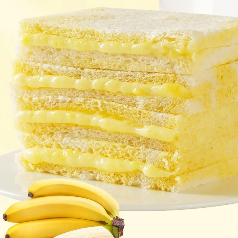 Yi De Li 24 Stuks Banaan Sandwich Chinees Gesneden Brood Snack Dessert Bananenbrood