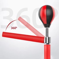 ATHSPO Ballon de boxe réflexe 3D réglable en hauteur avec ressort pour entraînement de vitesse et équipement de frappe