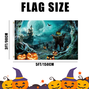 Venta al por mayor personalizado 3x5 pies 210D poliéster de una pieza Anime bandera pirata para el hogar decoraciones de Halloween - Product Image 3