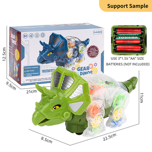 JinYing Animals & Dinosaurs <b>Toys</b> Triceratops Child Dinosaure Flashing Light Flashlight <b>Gear</b> Electric Dinosaur <b>Toy</b> - Product Image 5