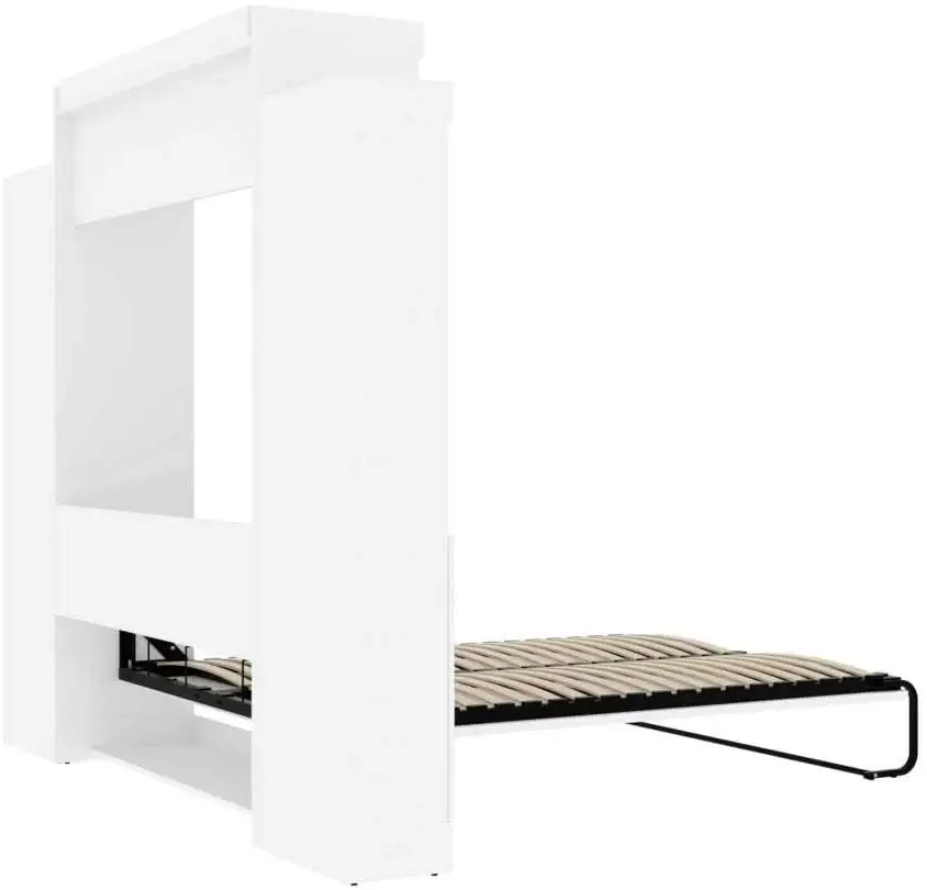 Özelleştirme katlanır duvar yatağı ile dolap ahşap Nordic beyaz yatak odası mobilyası ile masa