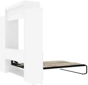 Customization Folding Wall Bed With Wardrobe Wooden Nordic White Bedroom Furniture With Desk