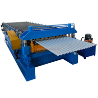 Machine de formage à rouleaux à double couche haute vitesse pour panneaux de toiture/mur en acier coloré avec moteur à roulement à engrenages