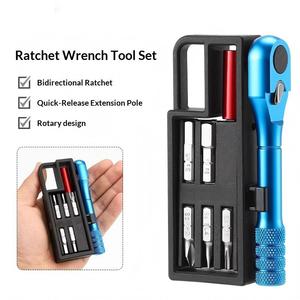 Set Mini Cacciaviti a Cricchetto per Riparazione Bici con Leve per Pneumatici, 10 Punte e Manico di Prolunga per Bici da Montagna - Product Image 2