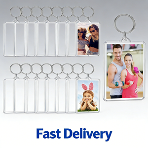 Llavero Acrílico Transparente Personalizado con Marco para Foto, Inserto para Foto o Imagen, Anillo para Llaves en Blanco - Product Image 1