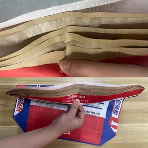 कस्टम 20 Kg 25 Kg कागज क्राफ्ट सीमेंट सीमेंट बैग के लिए क्राफ्ट पेपर बैग