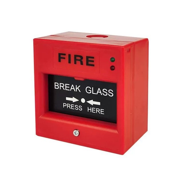 Emergency Exit ABS Break Glass Manual Call Point Door Release Security Glass Break Switch for Home or Business Fire Panic Box