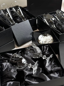 Juego de Copa de Vino y Florero de Cristal Hechos a Mano, Ecológicos y de Estilo Art Deco de Lujo - Product Image 2