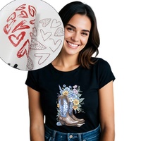 Fabricant de patchs thermocollants pour vêtements, logo personnalisé imprimé, strass DTF, transferts thermiques, étiquettes pour vêtements de style occidental