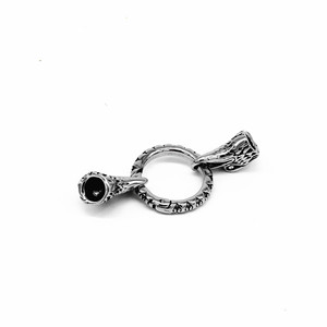 Hebilla de joyería de acero inoxidable yunnique, diseño de cabeza de águila para hacer pulseras, componente de metal chapado de forma irregular, GZY-316-30 - Product Image 3