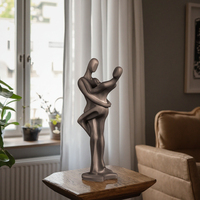 Sculpture en polyrésine sur le thème de l'amour, décoration de bureau durable, décoration de la maison, luxe moderne