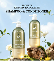 VOJO Ensemble de shampooing et revitalisant professionnel de luxe pour salon, antipelliculaire, soulagement des démangeaisons du cuir chevelu, avec contrôle des frisottis