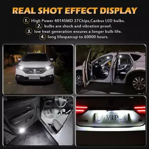 Đèn <span class=keywords><strong>Led</strong></span> Nội Thất Xe Hơi <span class=keywords><strong>T10</strong></span> 194 168 W5W 4014 24SMD W5W Bóng Đèn Ô Tô Đèn Nội Thất Nêm - Product Image 6