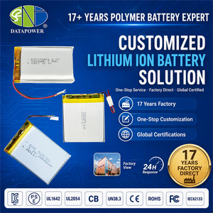 Batterie LiPo personnalisée 3.7V 1500mAh 1200mAh 2000mAh, batteries polymère lithium-ion en pochette pour smartphone, traceur GPS - Product Image 1
