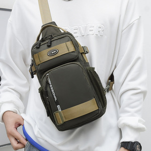Nueva bolsa de nailon a la moda para hombre, mochila de gran capacidad, bandolera multifunción para exteriores, impermeable, con cremallera, bolso de un solo hombro - Product Image 3