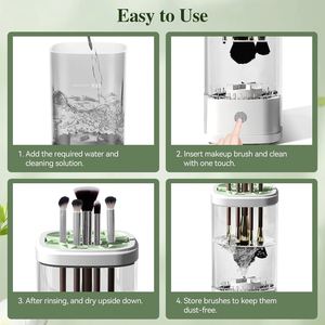 Limpiador de Brochas de Maquillaje Eléctrico Portátil USB Automático, 8000 RPM, Control Digital, Plástico, Limpieza de 1 a 99 Minutos, para el Hogar - Product Image 4