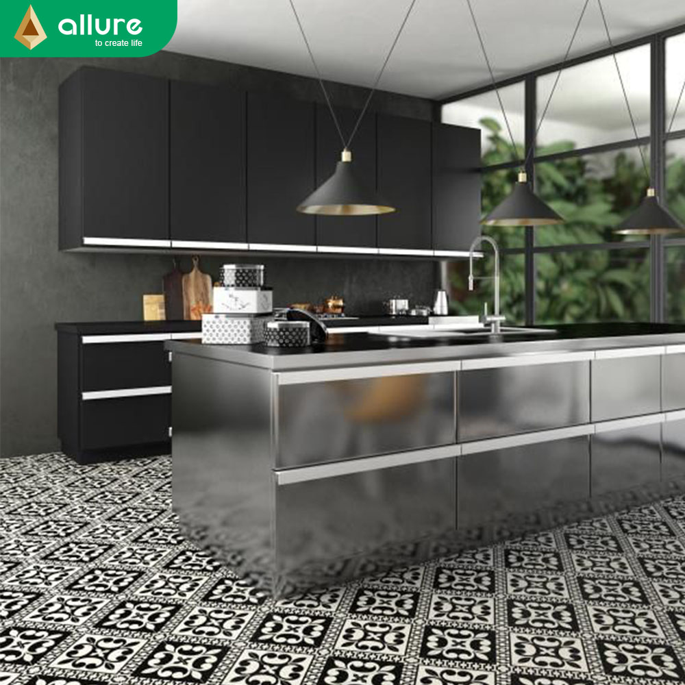Allure Simple Interior Design Cuisine U Shape Steel Kitchen Cabinets