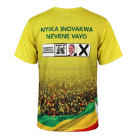Kaos Sublimasi Polyester Dry Fit untuk Pemilihan Presiden Zimbabwe, Pesanan Grosir
