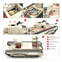 Kit de Construcción de Tanque de Infantería Churchill Mk.I del Reino Unido de la Segunda Guerra Mundial, en Plástico ABS, Modelo Militar Unisex para Mayores de 14 Años