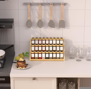 Hete Aanbieding Bamboe Gelaagde Kruidenrek Houten Kruidenrek Organizer Kast Kruidenrek voor Keukenblad - Product Image 5