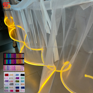 Drappo a forma di S liscio a forma di S soffitto riutilizzabile striscia di luce di luce di nozze decorazione superiore <span class=keywords><strong>sala</strong></span> Catering tenda pinnh <span class=keywords><strong>sala</strong></span> per matrimoni - Product Image 2