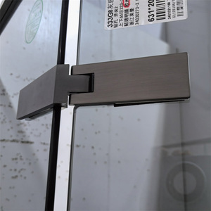 Kim cương hình siêu hẹp Gunmetal màu xám hiện đại Thiết kế đơn giản tắm bao vây đen Tempered Glass Home sử dụng ướt khô tách - Product Image 4