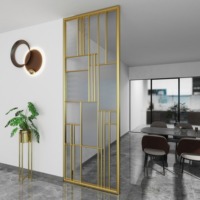 Panneaux de séparation de vestibule d'hôtel de luxe, panneaux de séparation de bureau en acier inoxydable, écran de séparation de pièce, cloison de séparation