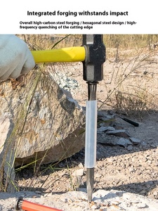 Exploiter la tête plate ciseau à ciment outil à main poignée en plastique maçonnerie poinçon séparateur pour la rupture <span class=keywords><strong>de</strong></span> pierre - Product Image 6