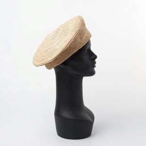 Nouveauté 2024, tendance estivale, chapeau béret en paille raphia crocheté pour femmes et filles - Product Image 6